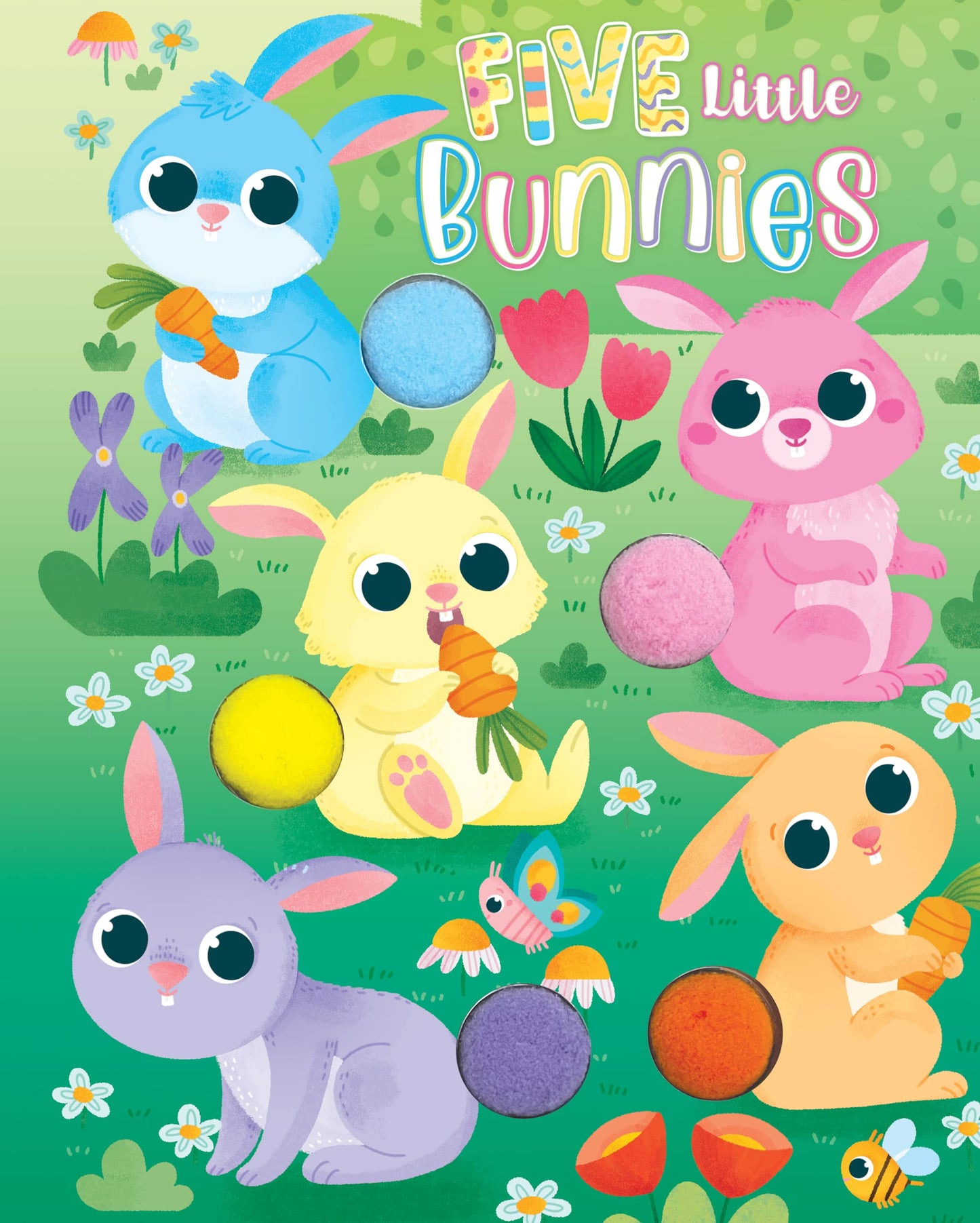 Five Little Bunnies - Children's Touch and Feel Book with Fluffy Tails