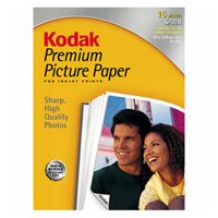 Kodak 8107120 Premium Picture Paper, Satin, 8.5inx11in, 15 Sheets