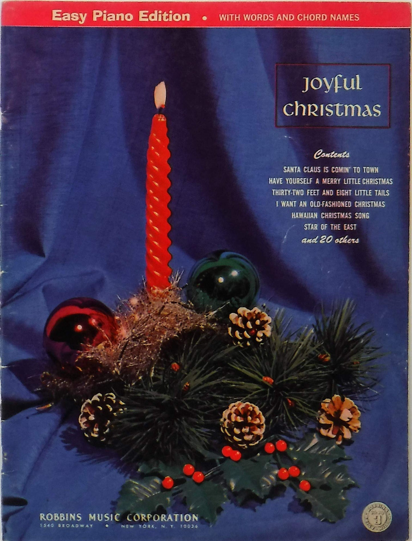 Joyful Christmas Easy Piano Edition with words and chord names