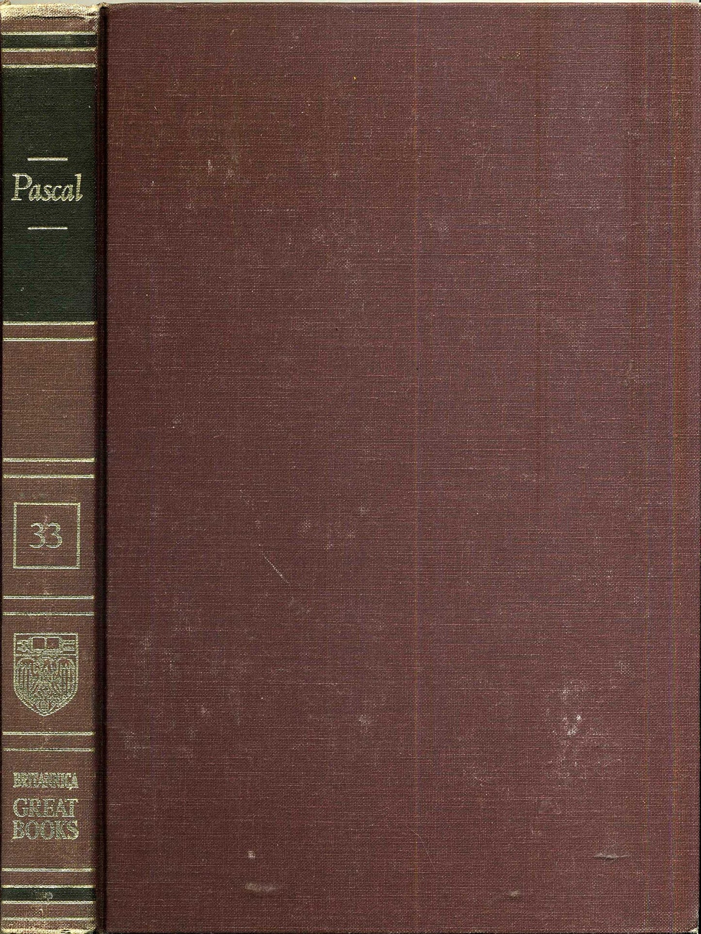 The Provincial Letters; Pensees; Scientific Treatises - Great Books Of The Western World, Volume 33