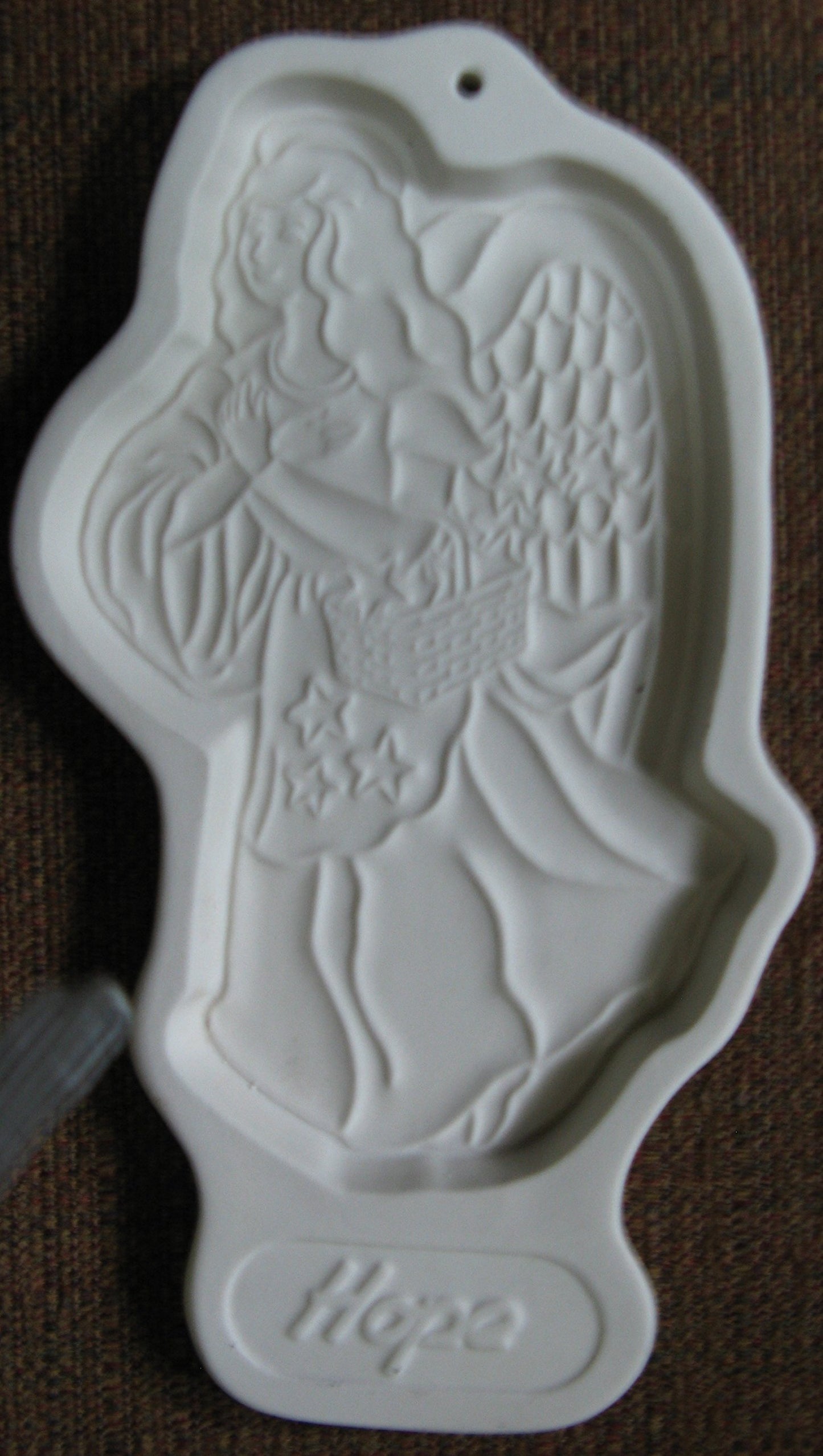 Longaberger Pottery 1994 Angel Series HOPE Cookie Mold