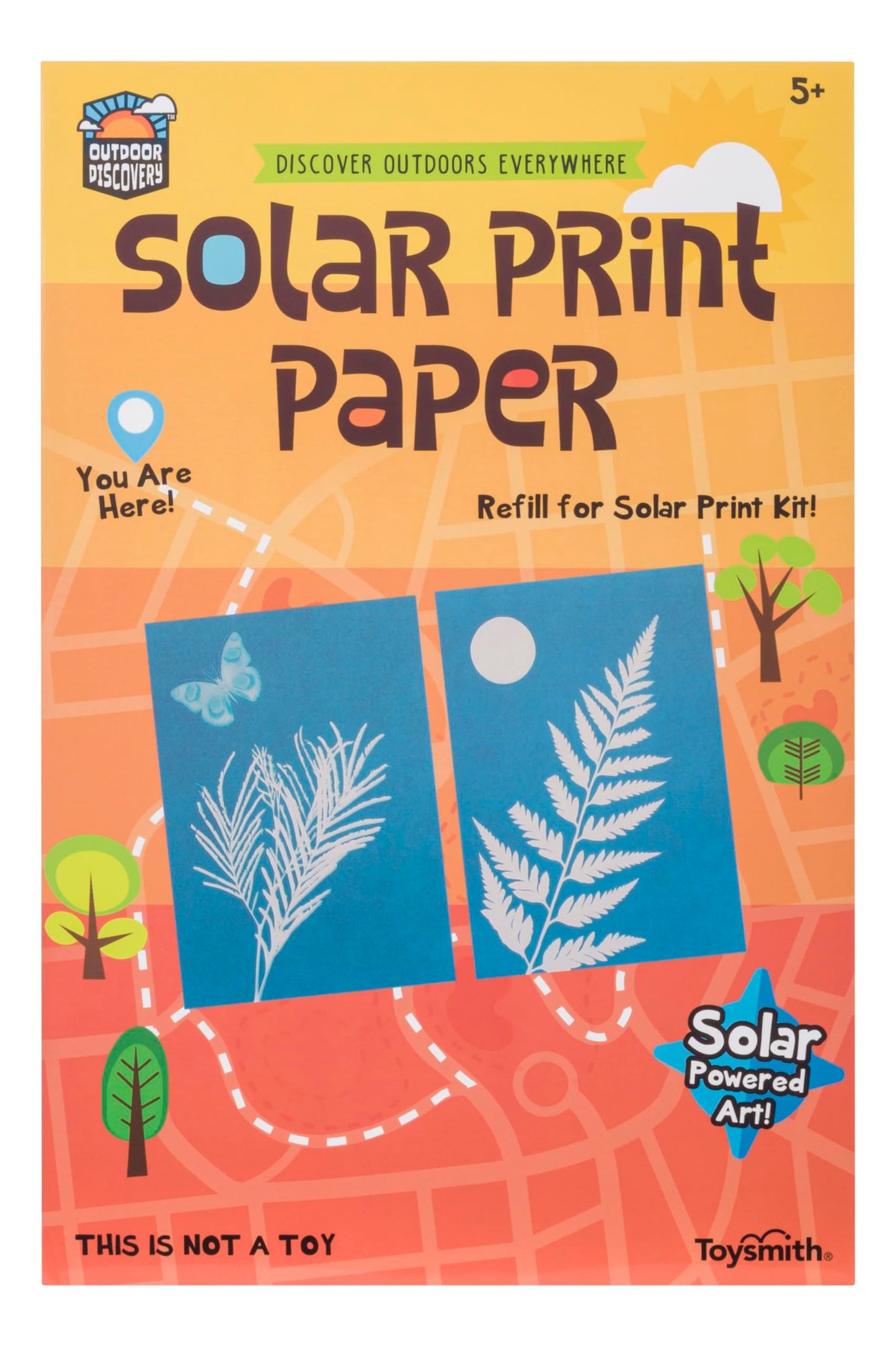 Toysmith Outdoor Discovery, Solar Print Paper, Refill for Solar Print Kit, For Boys & Girls Ages 5+