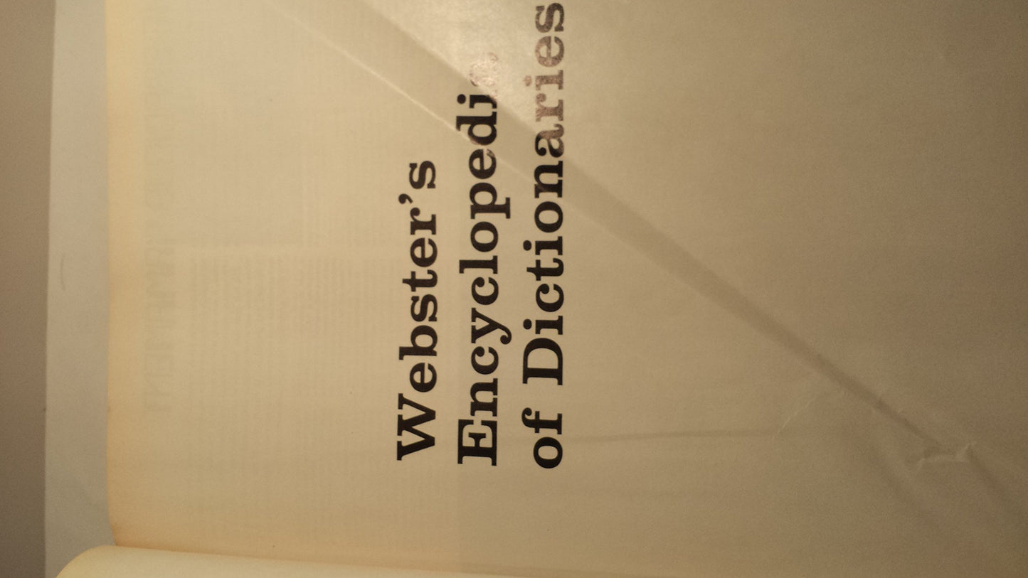 Webster's Encyclopedia of Dictionaries New American Edition Large Type