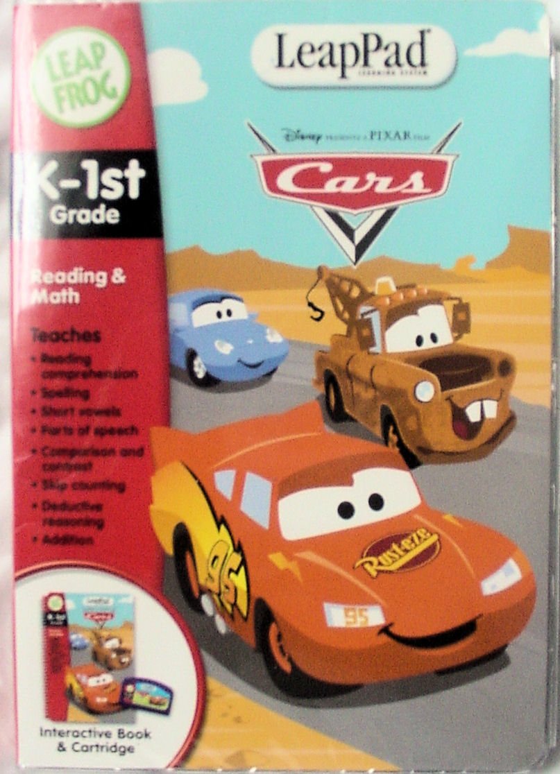 LeapFrog LeapPad Disney Pixar Cars K-1st Grade Book and Cartridge