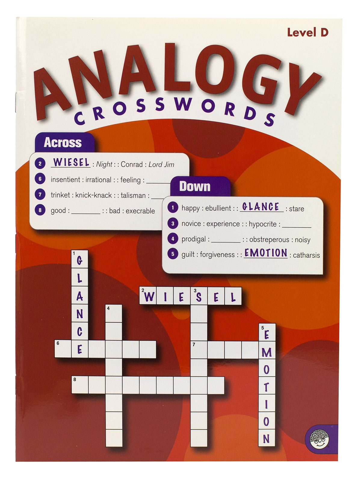 MindWare Analogy Crosswords: Level D 50 Puzzles Book 1 Great For Standardized Tests Challenging and Engaging Grades 8-12