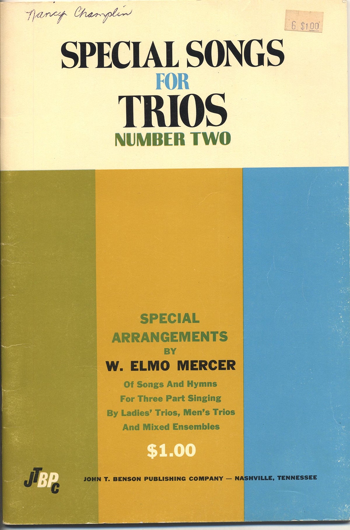 Special Songs for Trios Number Two