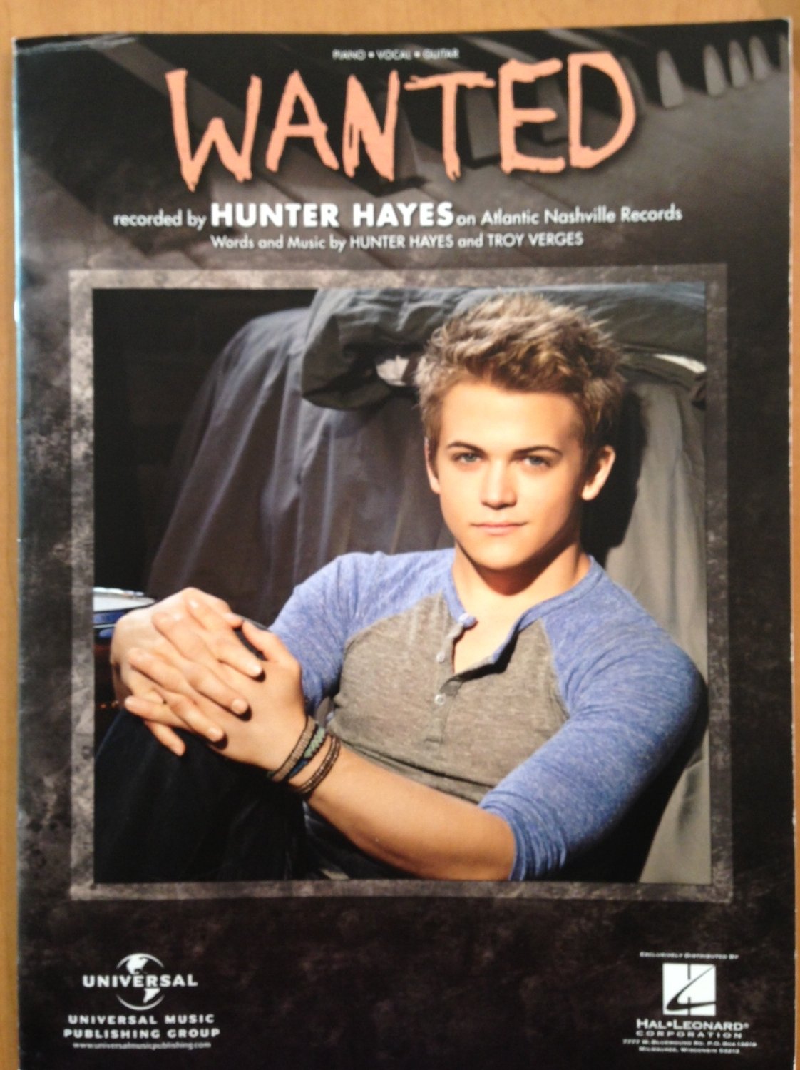 Hunter Hayes - Wanted - Piano/Vocal Sheet Music
