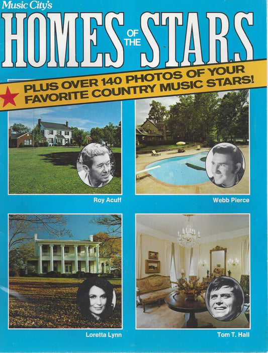 Homes of the Stars (Music City country magazine) 1975 - LORETTA LYNN, ROY ACUFF, WEBB PIERCE, TOM T. HALL cover