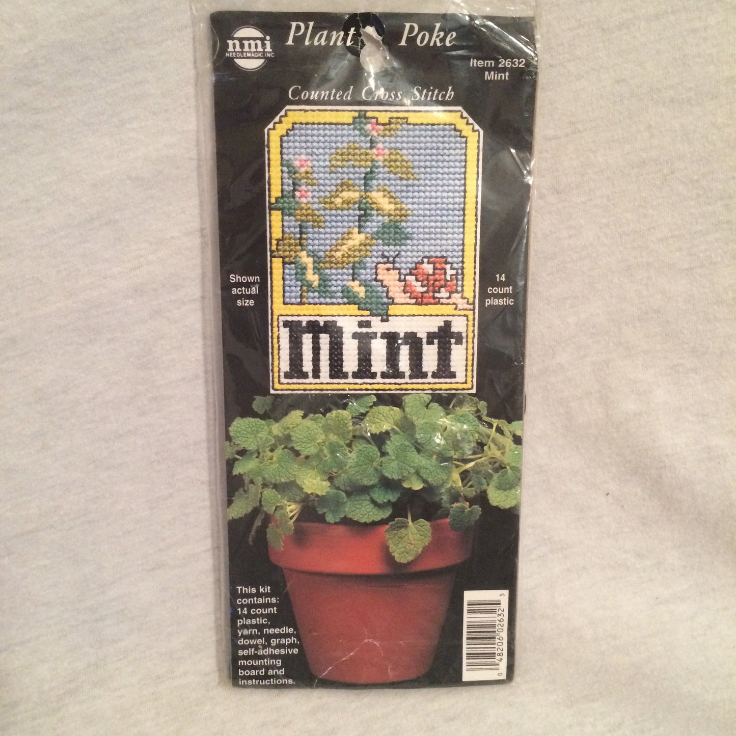 Plant Poke - Counted Cross Stitch - Mint