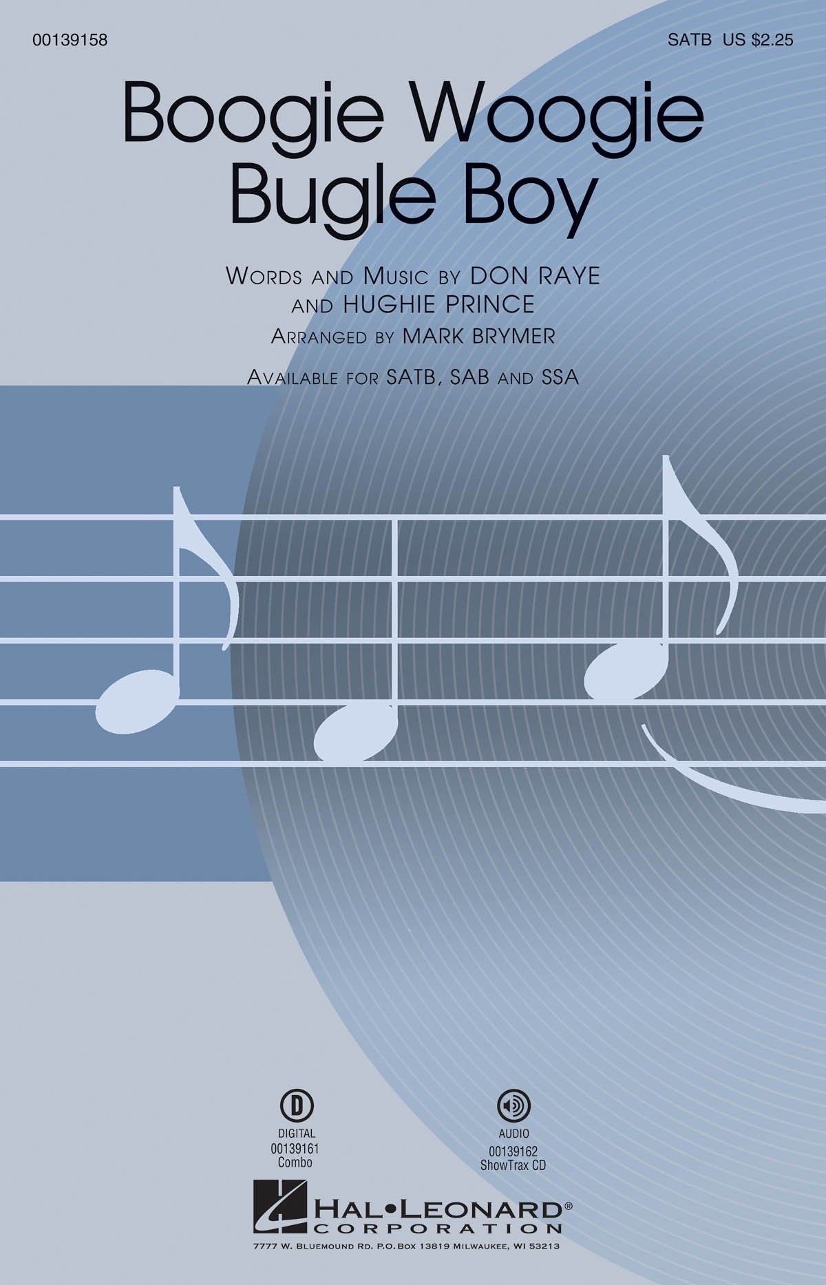 Hal Leonard Boogie Woogie Bugle Boy SATB by Bette Midler arranged by Mark Brymer