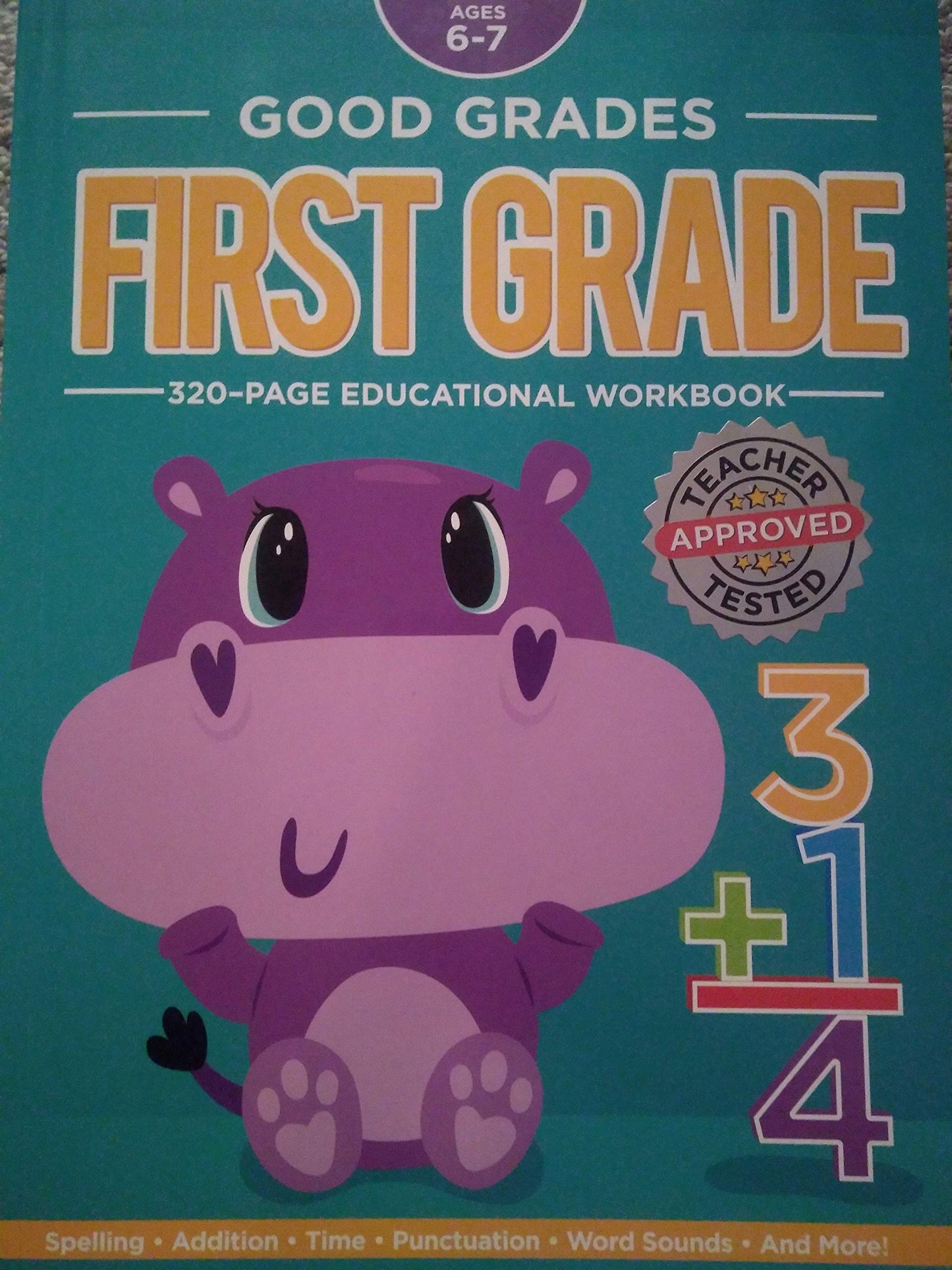Good Grades First Grade 320-Page Educational Workbook.