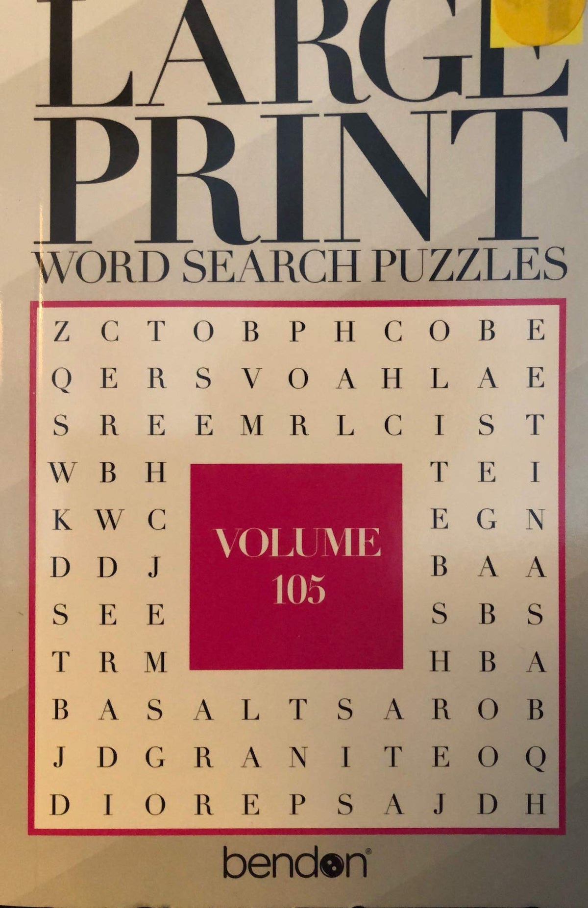 Large Print Digest Word Search Puzzle by BENDON