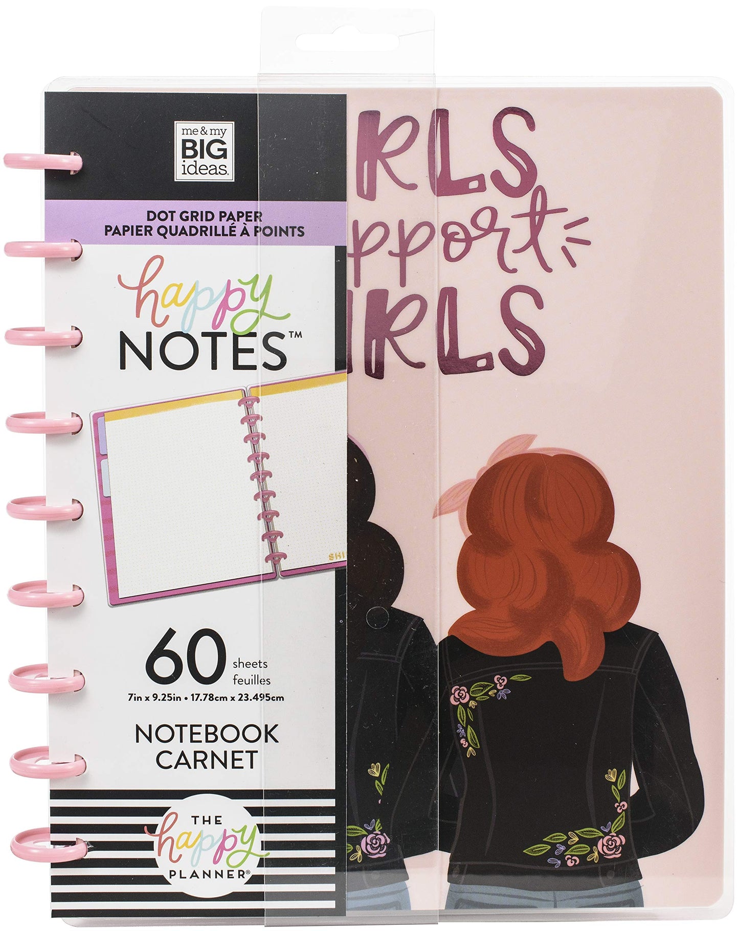 Girls Support Girls - Happy Planner Notebook W/60 Sheets