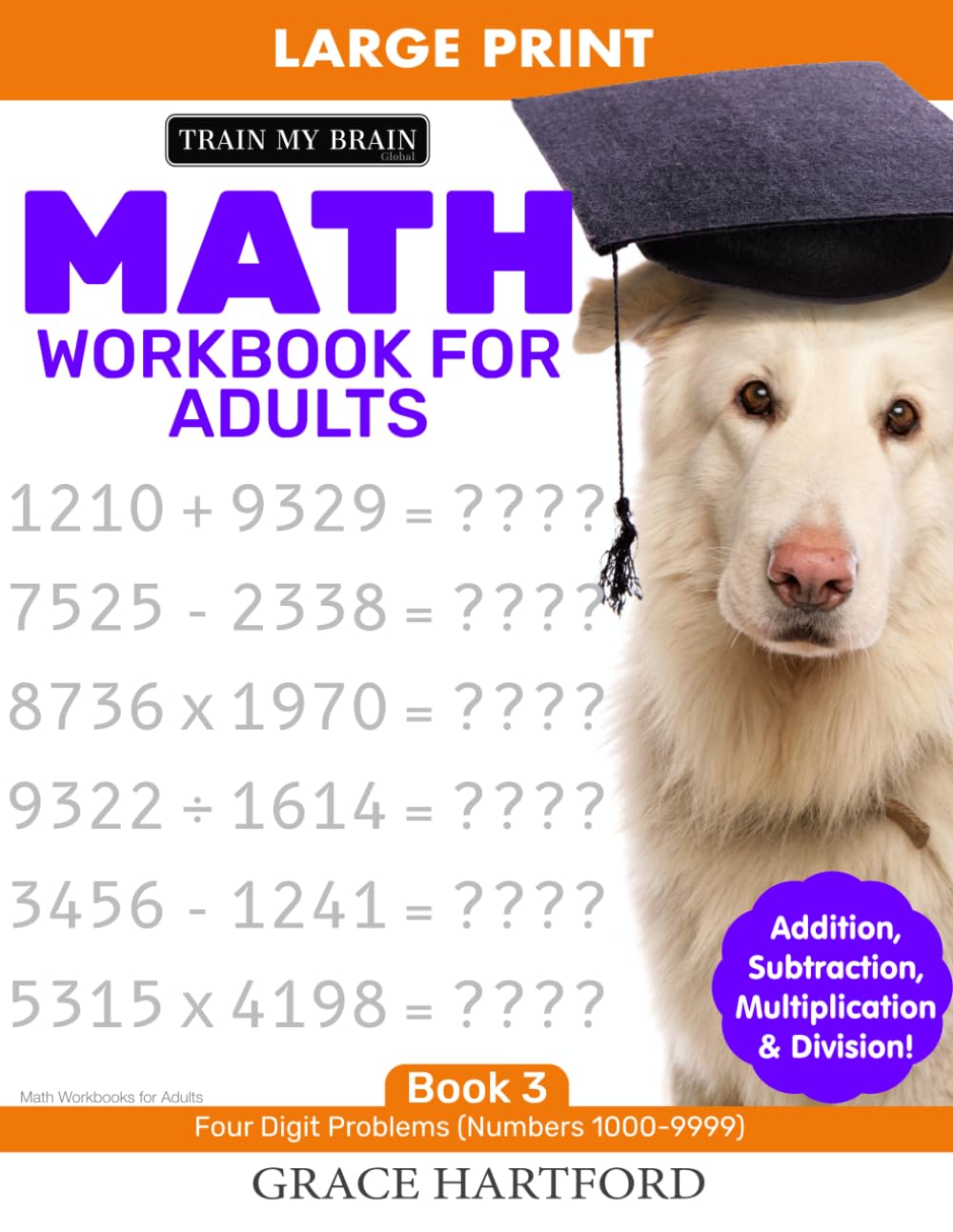 Math Workbook for Adults: Math Puzzles Large Print