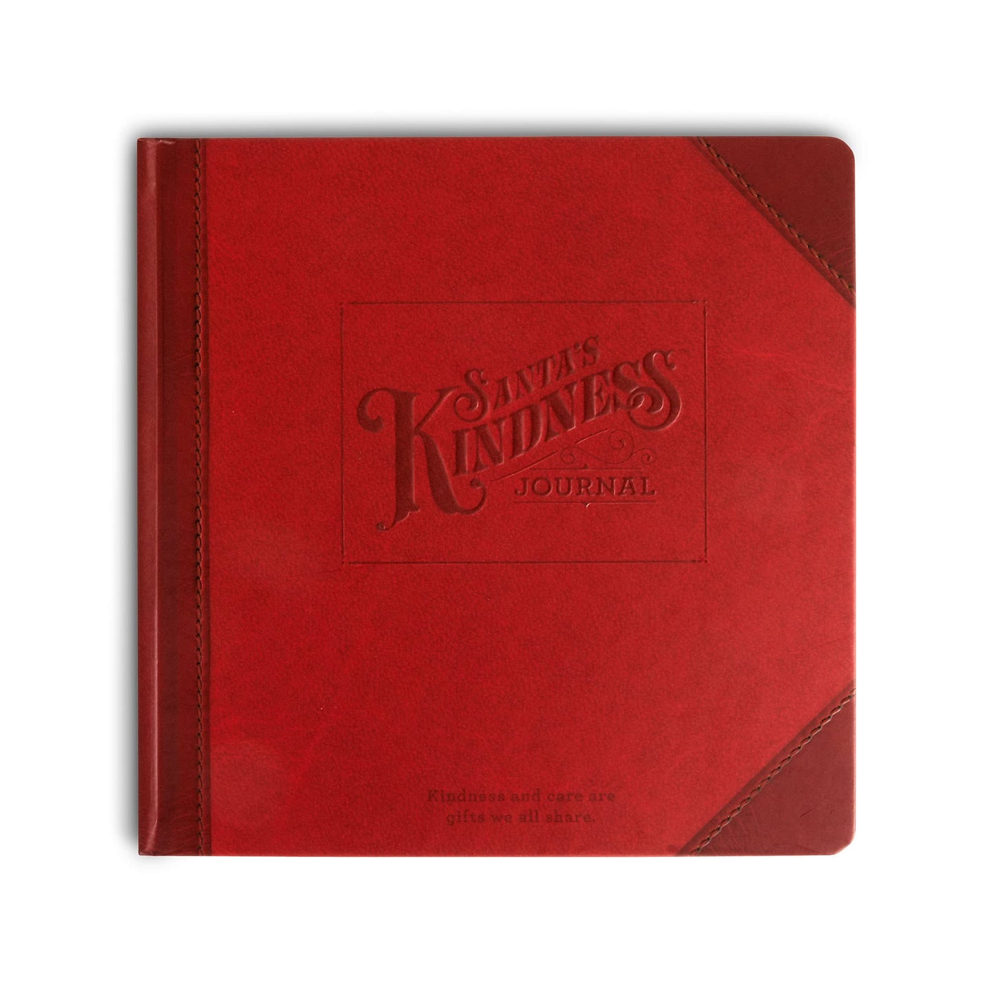 SANTA'S KINDNESS Journal, Vibrant Red Cover, Activity, Notebook with Prompts Write or Draw Acts of Kindness, Christmas Holiday Countdown, Single