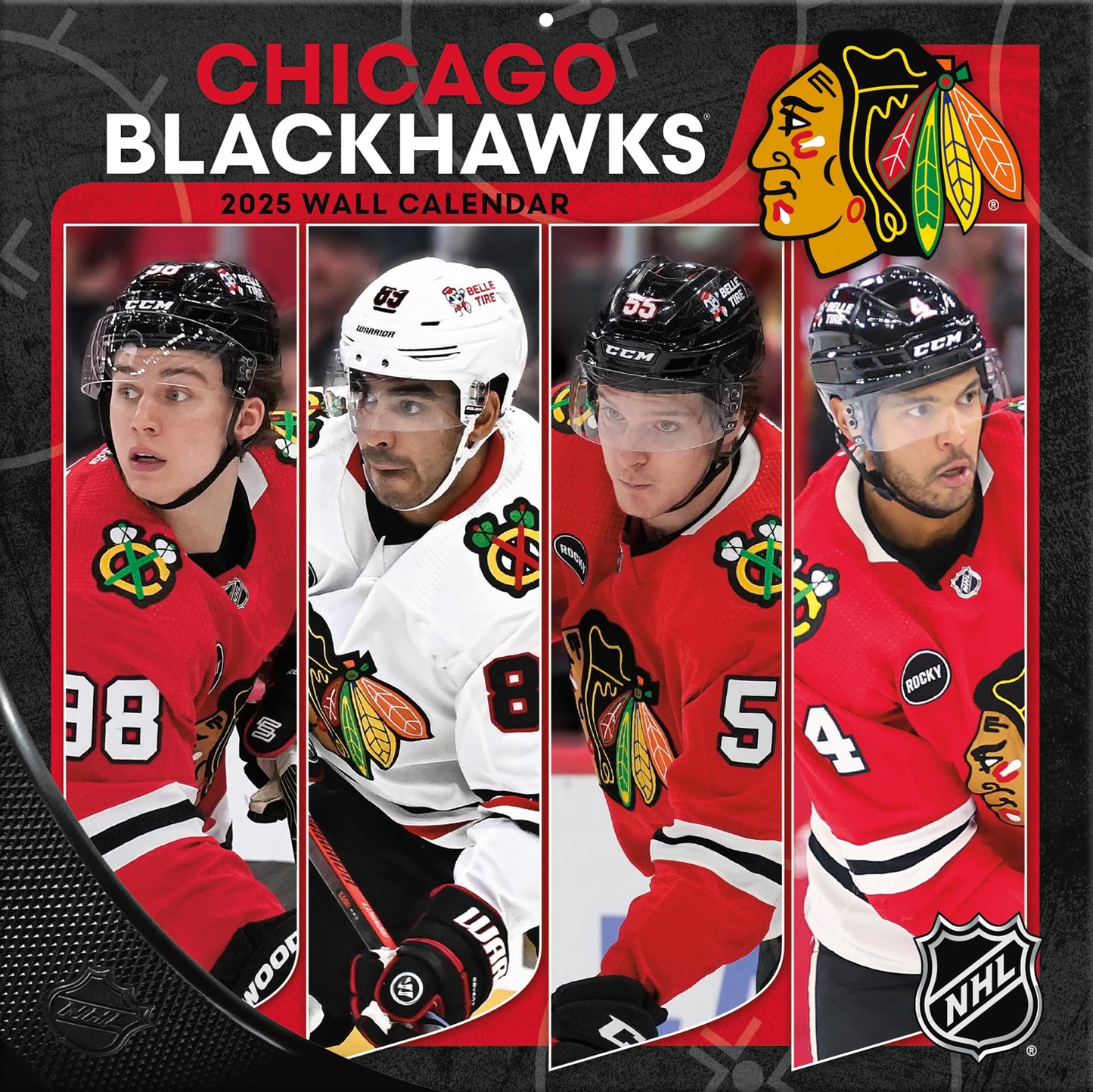 TURNER SPORTS Chicago Blackhawks 2025 12x12 Team Wall Calendar (25998011936)