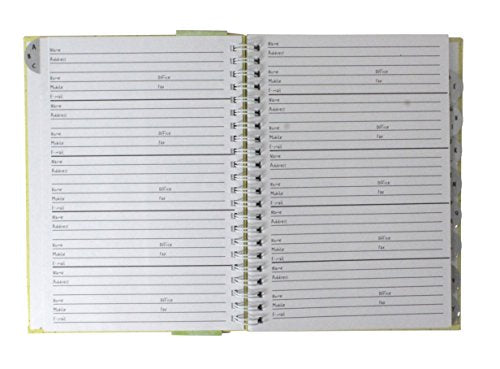 GIFTCO 7483 Spiral-Bound Address Book With Bookmark