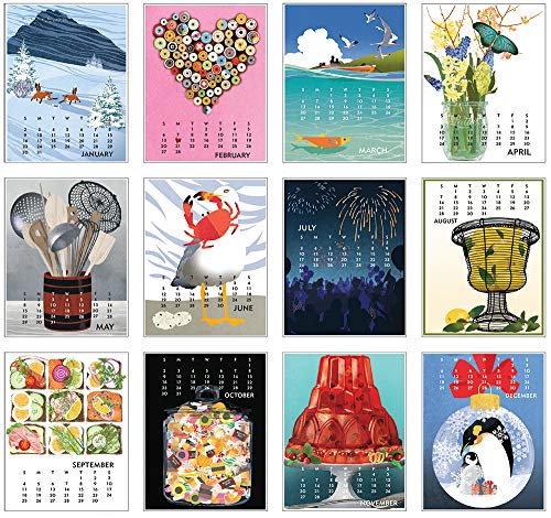 Linnea Design 2022 Monthly Planner, Journal, Appointment Book, Hardcover 9 x 9" with Original Artwork by Johanna Riley