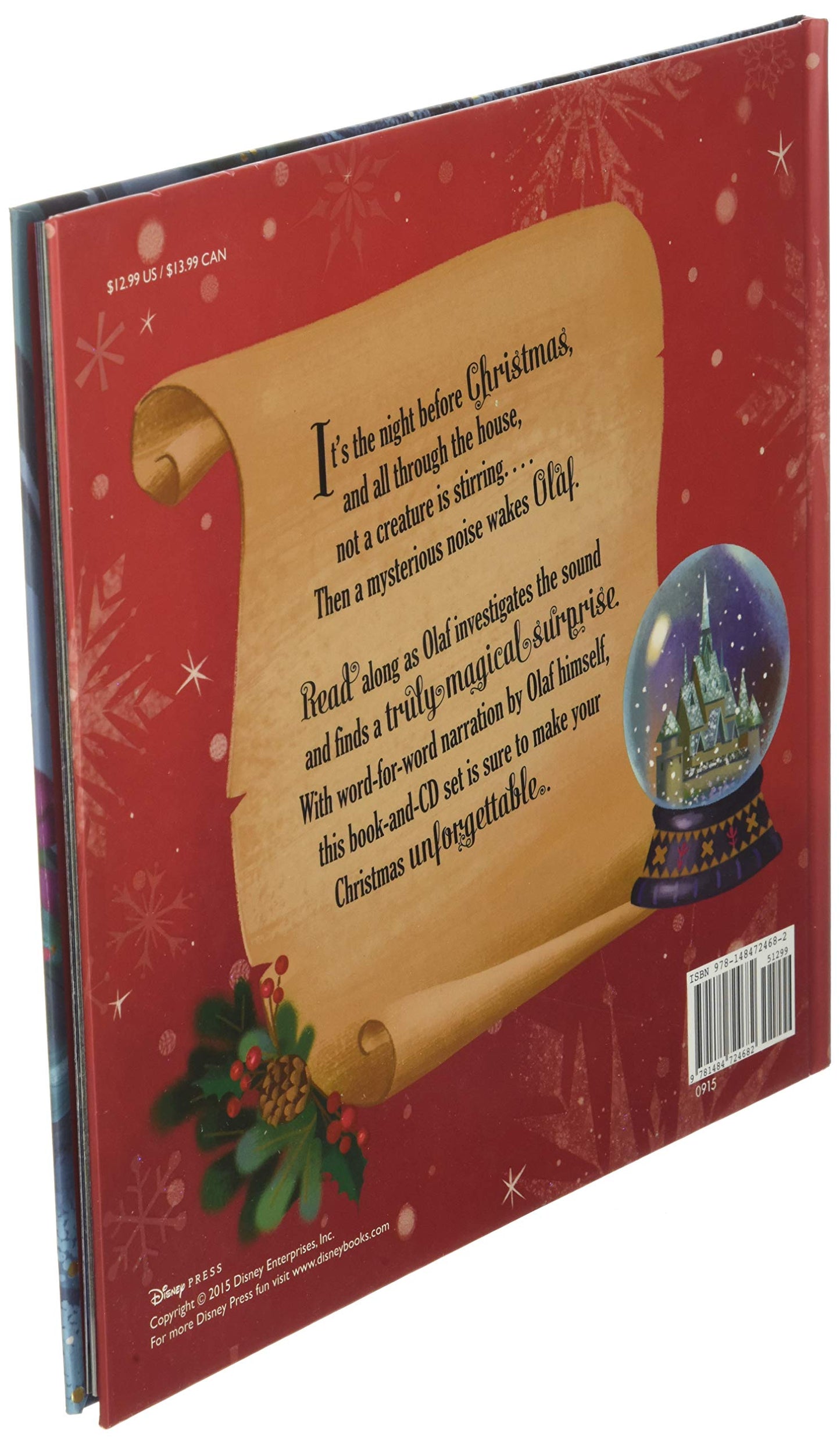 Frozen Olaf's Night Before Christmas Book & CD