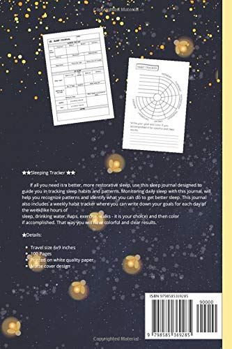 Sleep Diary: Sleep Monitor Journal | Track & Manage Sleep & Insomnia - To Help & Aid The Relief Of Sleep Problems | Daily Sleep Journal Tracker