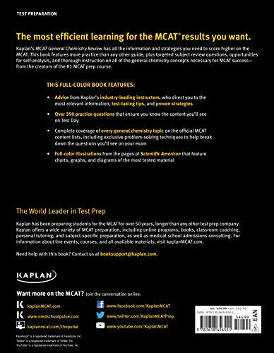 Kaplan MCAT General Chemistry Review: Created for MCAT 2015 (Kaplan Test Prep)