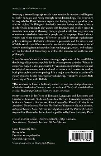 Bilingual Aesthetics: A New Sentimental Education (Public Planet Books)