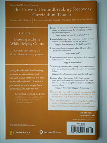 Growing in Christ While Helping Others Participant's Guide 4: A Recovery Program Based on Eight Principles from the Beatitudes (Celebrate Recovery)