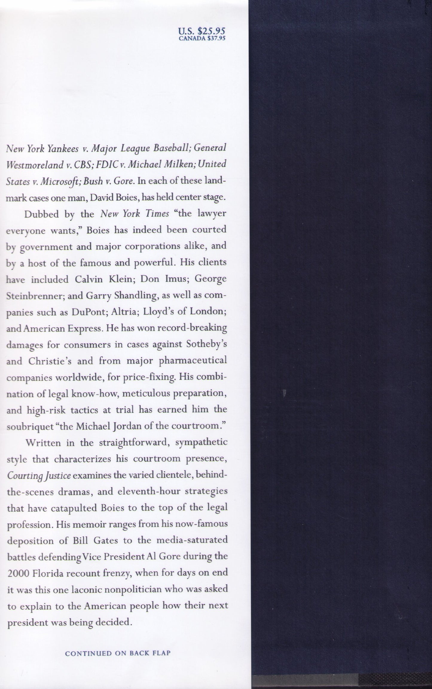 Courting Justice: From NY Yankees v. Major League Baseball to Bush v. Gore, 1997-2000