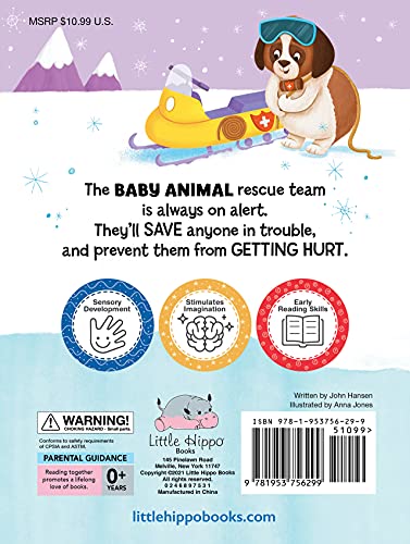 Baby Rescue Animals - Touch and Feel Board Book - Sensory Board Book