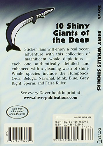 Shiny Whales Stickers (Dover Little Activity Books Stickers)