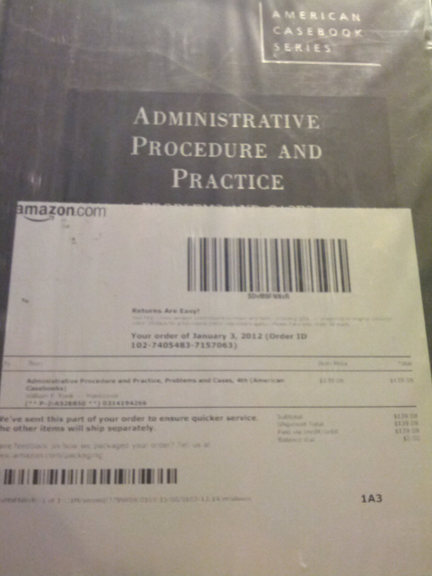 Administrative Procedure and Practice, Problems and Cases (American Casebook Series)