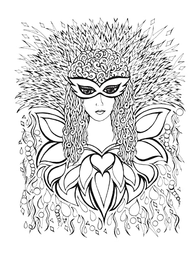 Fanciful Faces Coloring Book (Creative Haven)