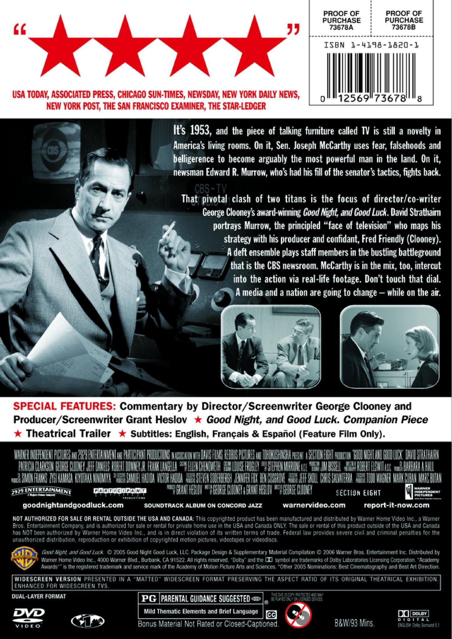 Good Night, and Good Luck (Widescreen Edition)