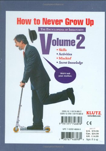 Klutz The Encyclopedia of Immaturity: Volume 2 Book ,8" Length x 1.5" Width x 9" Height