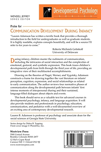 Communication Development During Infancy (Developmental Psychology Series)