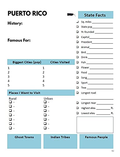 US States & Territories Bucket Journal Spiral Bound by My Bucket Journals