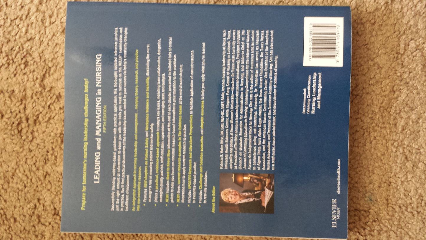 Leading and Managing in Nursing
