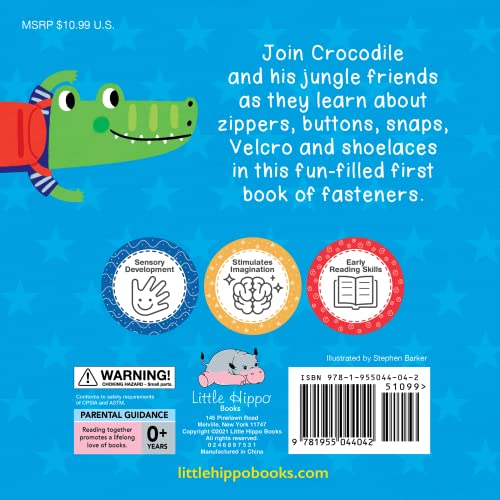 Jungle Dress-Up - A First Book of Fasteners - Children's Touch and Feel Board Book