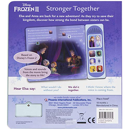Disney Frozen 2 Elsa, Anna, and Olaf - Stronger Together Little Sound Book  PI Kids (Play-A-Sound)