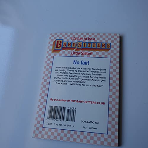 Karen's Worst Day (Baby-Sitters Little Sister, No. 3)