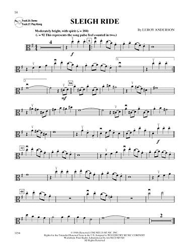 Easy Christmas Instrumental Solos for Strings, Level 1: Viola, Book & Online Audio/Software (Easy Instrumental Solos Series)
