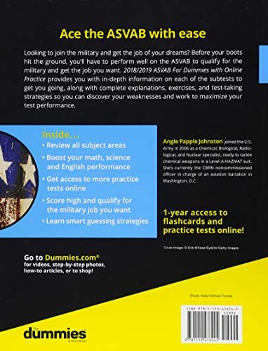 2018/2019 ASVAB For Dummies with Online Practice