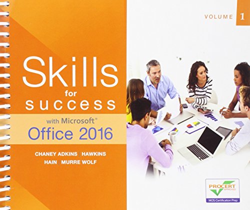 Skills for Success with Microsoft Office 2016 Volume 1 (Skills for Success for Office 2016 Series) - 2640