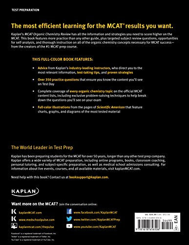 Kaplan MCAT Organic Chemistry Review: Created for MCAT 2015 (Kaplan Test Prep) - 5224
