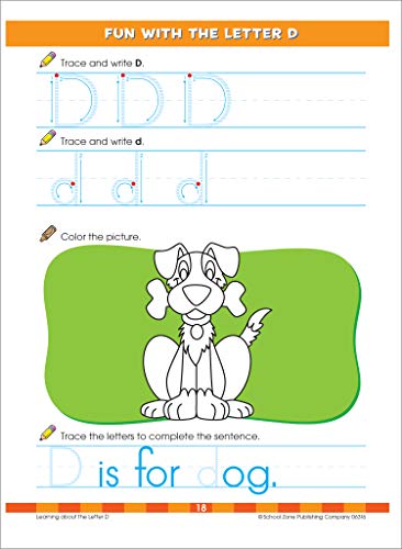 School Zone - Big Kindergarten Workbook - 320 Pages, Ages 5 to 6, Early Reading and Writing, Numbers 0-20, Basic Math, Matching, Story Order, and More (School Zone Big Workbook Series)