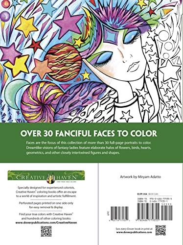 Fanciful Faces Coloring Book (Creative Haven)