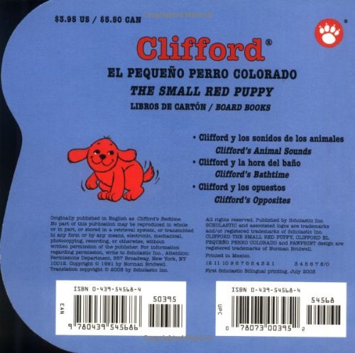 Clifford's Bedtime / Clifford y la hora de dormir (Clifford the Small Red Puppy) (Spanish and English Edition)