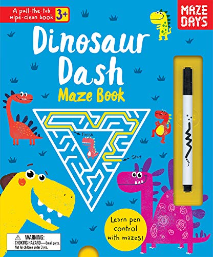 Dinosaur Dash Maze Book (Pull-the-Tab Wipe Clean Books)