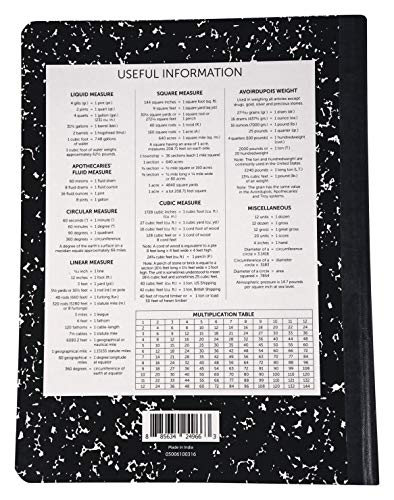 School Smart Hard Cover Ruled Composition Book, 100 Sheets, 9-3/4 x 7-1/2 Inches
