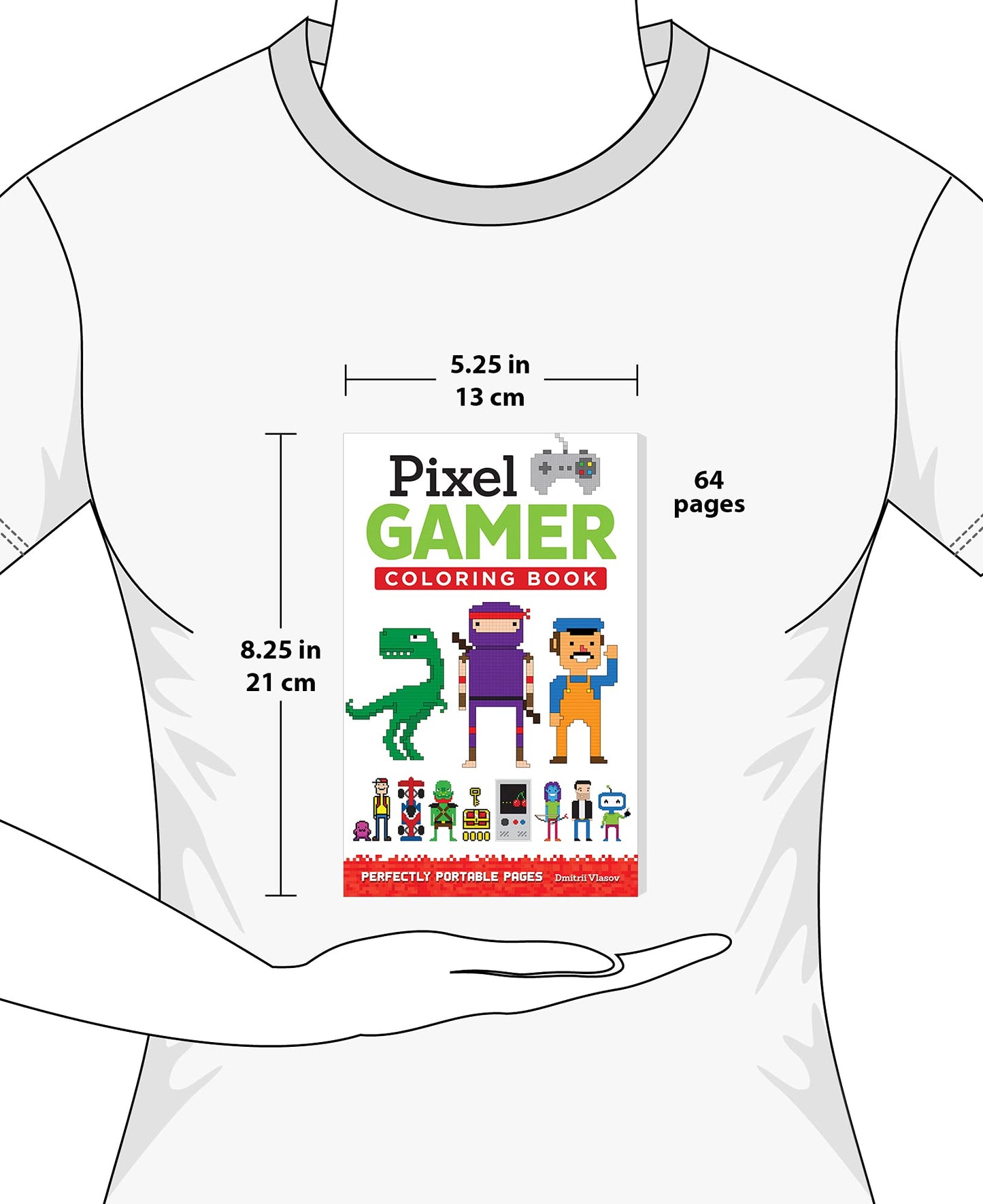 Pixel Gamer Coloring Book: Perfectly Portable Pages (Design Originals) (On the Go)